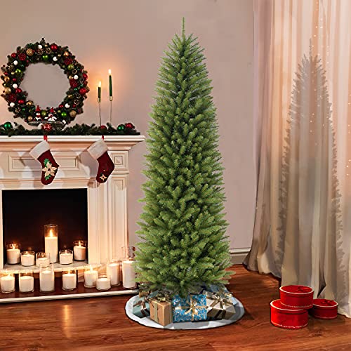 6.5' Fraser Fir Pencil Artificial Christmas Tree with Stand - Green