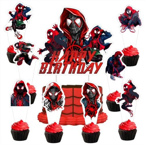 25pcs Cartoon Cake Toppers & Cupcake Decorations for Birthday Party