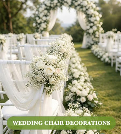 40 Pcs Artificial Baby's Breath Flowers for Wedding & Home Decor - Real Touch Faux Flowers