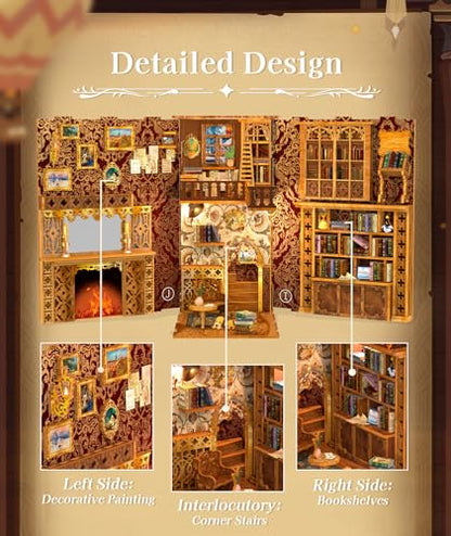 Eternal Bookstore Book Nook Kit Library - DIY Miniature Booknook for Adults