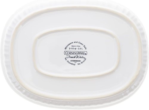 CorningWare | 2.5qt Oval French White Casserole Dish - Durable, Versatile Cookware for Every Kitchen
