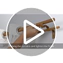 Wood Heavy Duty Double Curtain Rod 72-144 Inch Adjustable 1 Inch Diameter - Faux Wood Grain Finish - Bohemian Style