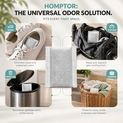 Unscented Odor Eliminator Pouches for Trash Cans & Diaper Pails - Up to 1 Year Freshness