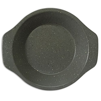 casaWare Ceramic Coated NonStick 9-Inch Pie Pan (Silver Granite)