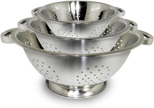 ExcelSteel Colander Set - Stainless Steel Nesting Design with Oversized Handles | 1-4 Quart, Set of 3