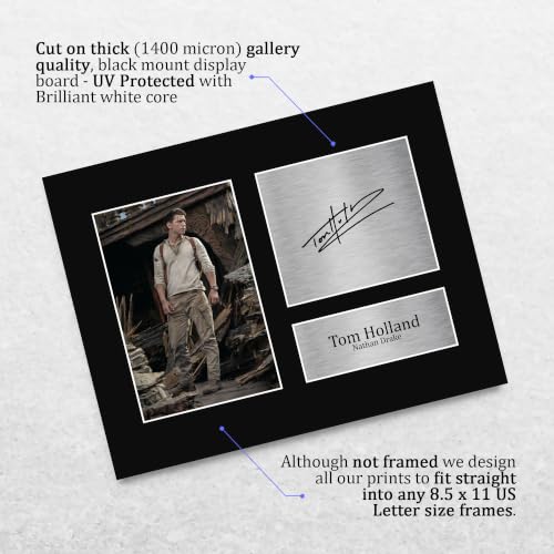Unframed Signed Tom Holland Movie Memorabilia Photo - US Letter