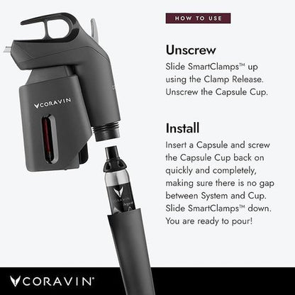 Coravin Wine Preservation System Replacement Argon Capsules, 6-Pack, Silver