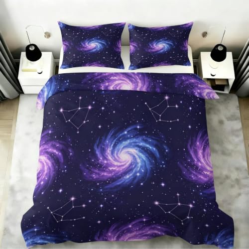 Galaxy Constellation Duvet Cover Set Full Dream8 - 3PCS Bed Linen