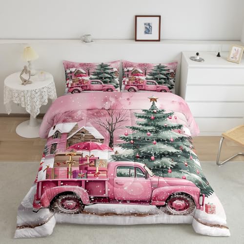 Kids Pink Christmas Comforter Set King Size Multi 200 - Feelyou