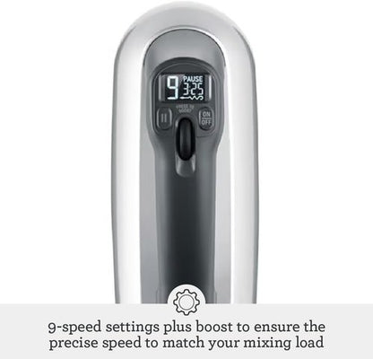 Breville Handy Mixer - Powerful Baking Tool in Sleek Silver Finish | Perfect for Home Chefs