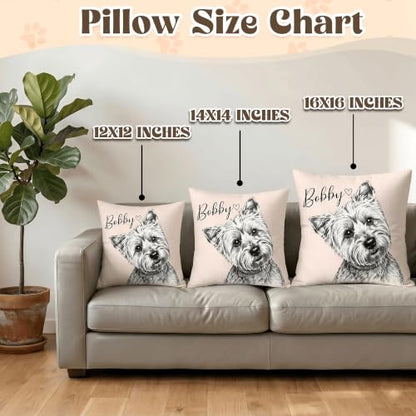 Custom Pet Pillow with Picture and Name - Style 6, Dog Face Personalized Pillow
