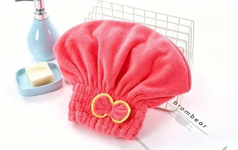 Microfiber Hair Drying Towels Set - Quick-Absorb Turban Caps for Women & Girls