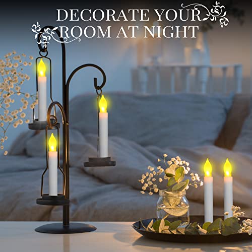 Macarrie Flameless LED Taper Candles 108 Pieces White Safe Home Decor