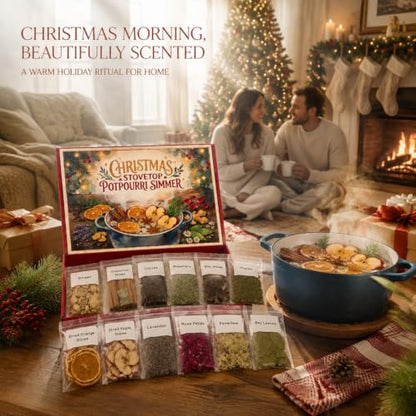 12-Piece Christmas Potpourri Gift Box for Holiday Home Fragrance