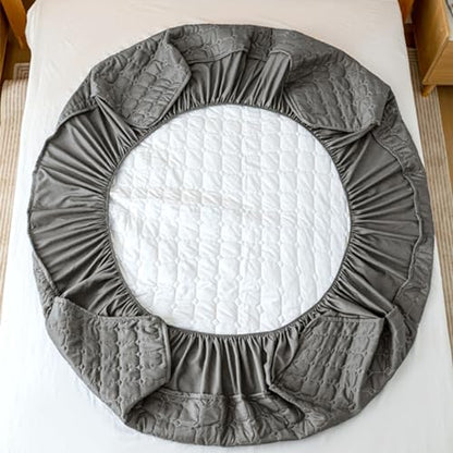 California King Waterproof Mattress Protector - 12 Deep Pocket, Breathable Fitted Bed Cover Black