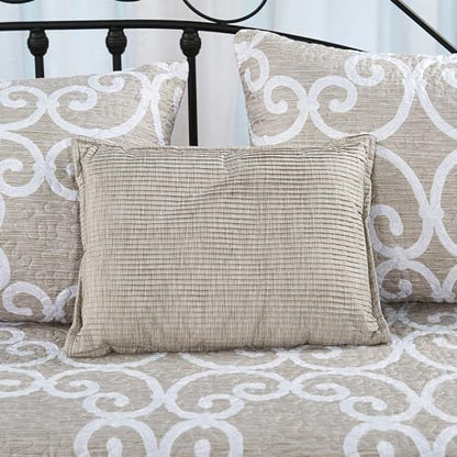 Home Soft Things Geometric Taupe Daybed Bedding Cover Set - 75 x 39 Inches