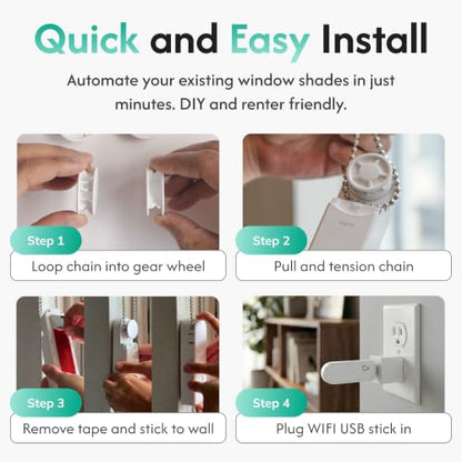 WiFi Motor for Beaded Chain Roller Shades - Smart Home Automation