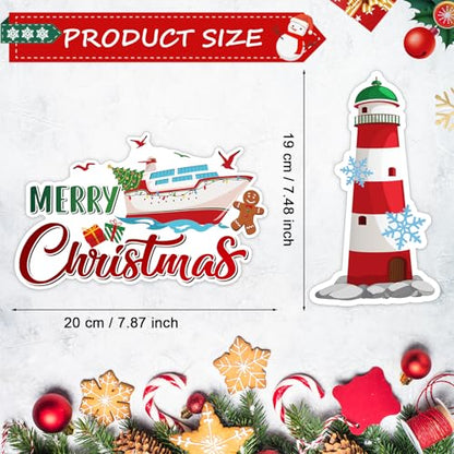 Christmas Cruise Door Magnets 16 Pack - Holiday Refrigerator & Car Decor - Classic