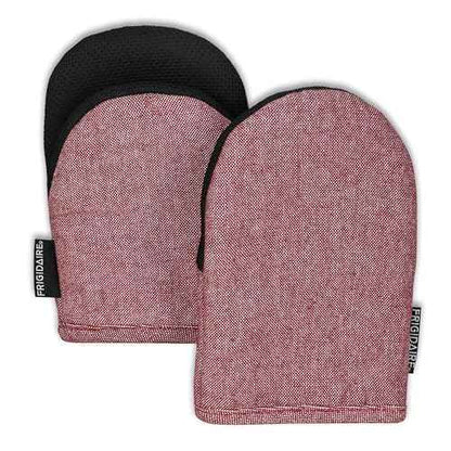 Frigidaire Sasha 2-Pack Cotton and Neoprene Mini Oven Mitts, Heat Resistant, Anti-Slip, Machine Washable, 5.25" x 8", Red, Set of 2