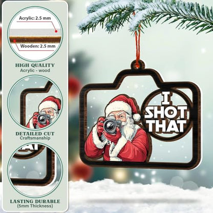 Photographer Christmas Ornament - Camera Decor for Tree - 2024 Holiday Gift - Variation of Camera Ornament
