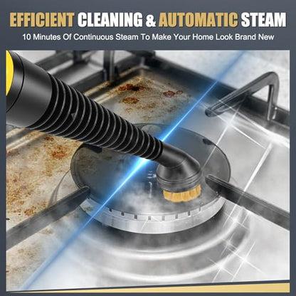 Handheld Steam Cleaner 450ml Tank with 10 Accessories for Home & Car Cleaning