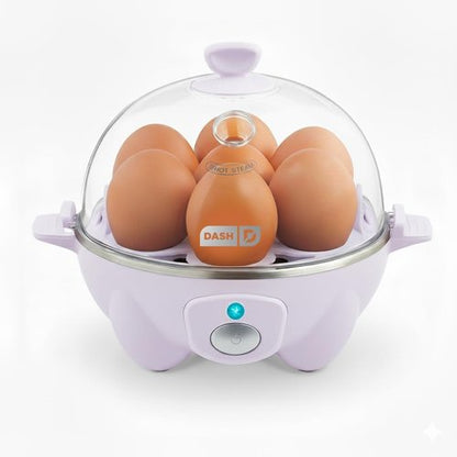 Dash Rapid Egg Cooker - Versatile Boiler, Poacher & Steamer - Holds 7 Eggs, Lavender | Dishwasher Safe & BPA Free