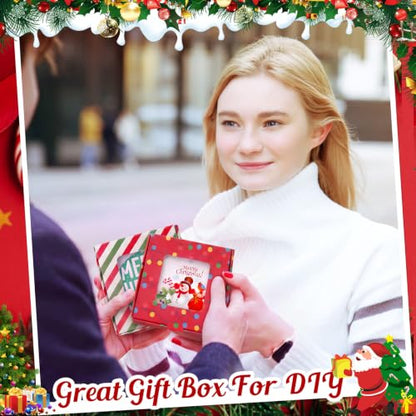 36 Pack Christmas Ornament Gift Boxes with Clear Windows - DIY Holiday Packaging