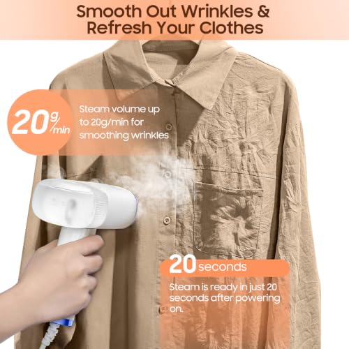 Portable Handheld Garment Steamer Iron for Clothes - Foldable 1000W