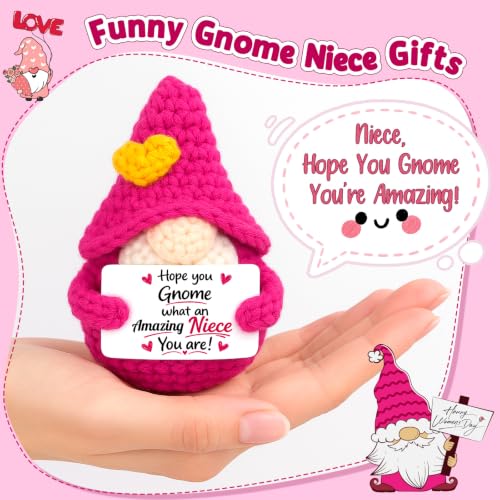 Gnome Niece Gift from Auntie - Handmade Crochet Keepsake for Birthday & Holiday