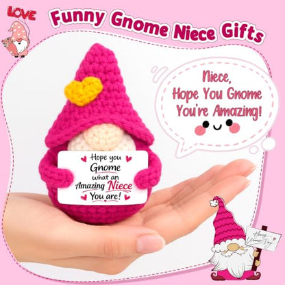 Gnome Niece Gift from Auntie - Handmade Crochet Keepsake for Birthday & Holiday