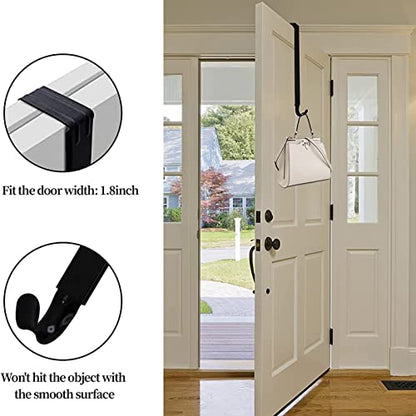 Dan&Dre Black Adjustable Wreath Door Hanger - Damage-Free Over the Door Hook