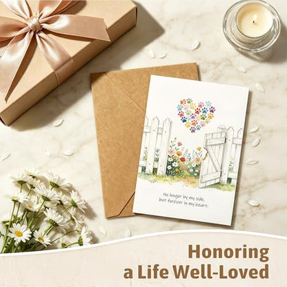 Pet Loss Sympathy Card for Dogs & Cats - Memorial & Bereavement Gift