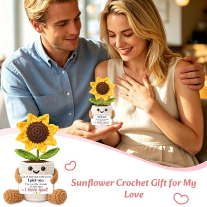 Sunflower Crochet Gift for Wife - To My Love Anniversary Couple Gift