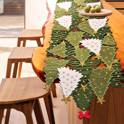 Christmas Tree Table Runner 14x36 Inch Winter Holiday Linens Decor - Variation of This Listing