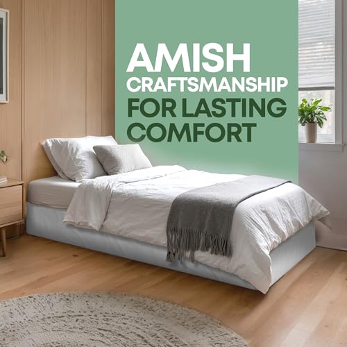 Twin Box Spring Foundation 8-Inch – Amish-Made in USA, Solid Wood, Flat-Packed
