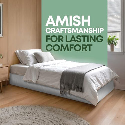 Twin Box Spring Foundation 8-Inch – Amish-Made in USA, Solid Wood, Flat-Packed