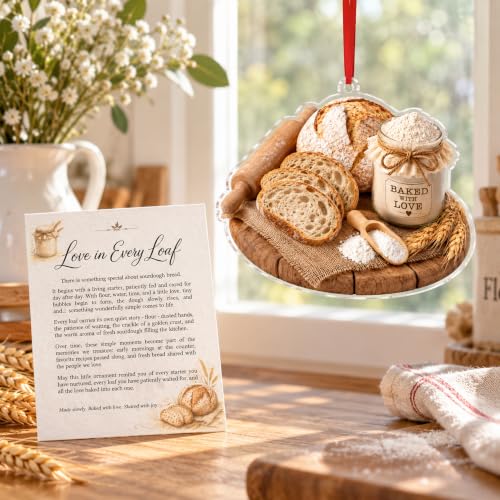 Sourdough Bread Christmas Ornament - Bread Variation - Unique Kitchen Decor
