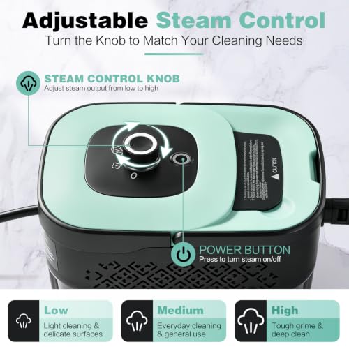 Portable Handheld Steam Cleaner 1500W 221°F Multi-Purpose Steamer