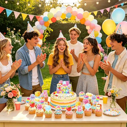 25 Pcs Squishy Cake Toppers Set for Birthday Party Decorations