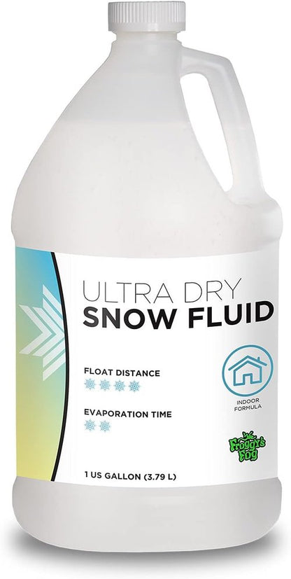 Froggy's Flakes Snow Machine Fluid - Ultra Dry Indoor Formula for 30-50 Feet Float | 1 Gallon