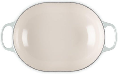 Le Creuset Enameled Cast Iron Oval Casserole - 3.75 Qt. | Durable Lid & Elegant Sea Salt Color