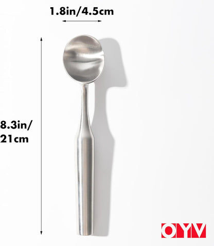 Skiennix Stainless Steel Ice Cream Scoop - Ergonomic Handle for Comfort | Heavy-Duty, Dishwasher Safe