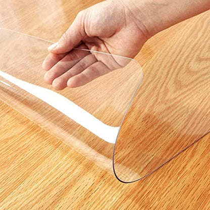 Clear Floor Protector Mat 0.8x1m 2.5x3ft Non-Slip Waterproof Carpet Cover