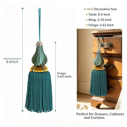 Green Luxury Tassels for Curtains and Furniture Knobs - 2PCS Home Decor