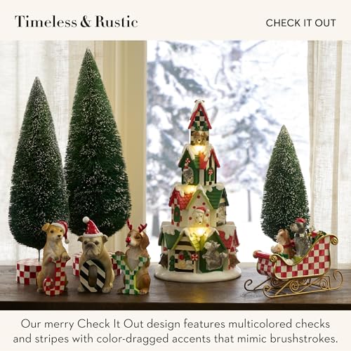 Dog Sleigh Christmas Figurine - Holiday Home Decor & Seasonal Gift