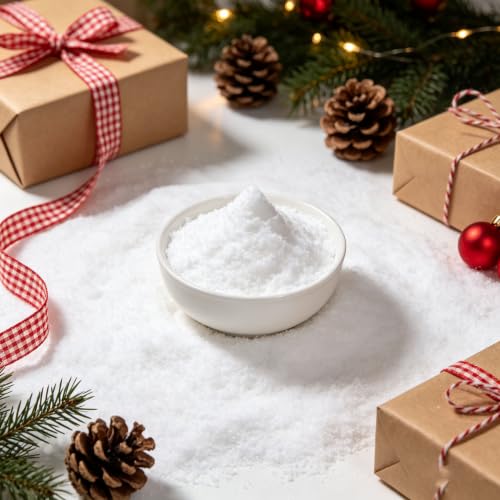 Artificial Snow Filler for Christmas Decorations - 50g Sparkling Winter Scene