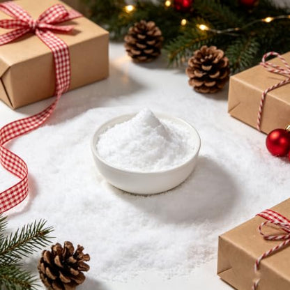 Artificial Snow Filler for Christmas Decorations - 50g Sparkling Winter Scene