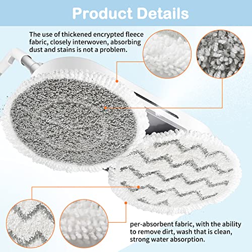12 Pack Steam Mop Replacement Pads for Shark S7001 S8201 S7201 S7000 Series