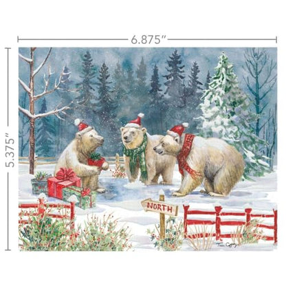 Bear-Y Merry Christmas Card Set - Boxed Holiday Greeting Cards by Tim Coffey