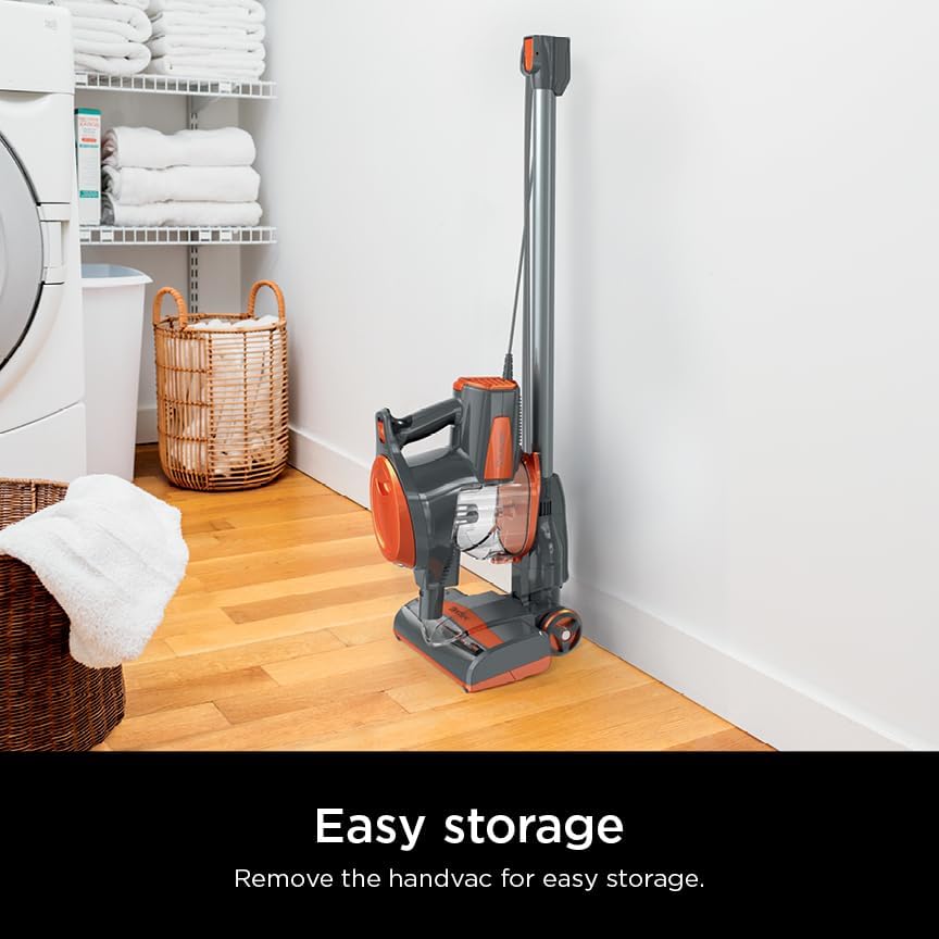 Shark HV302 Rocket Pet Corded Stick Vacuum - Lightweight, Swivel Steering for Carpets & Hard Floors | Includes Hand Vacuum & Tools, Orange
